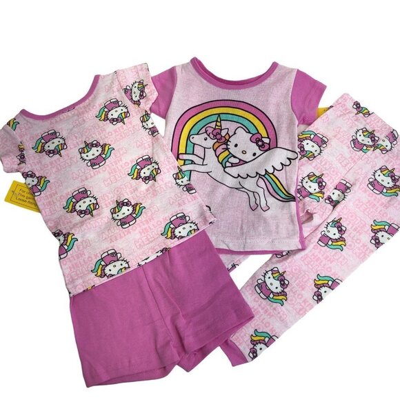 HELLO KITTY‎ BABY GIRL 2 COTTON PAJAMA SETS  SIZE 18 MOS NEW WITH TAG - Picture 1 of 9